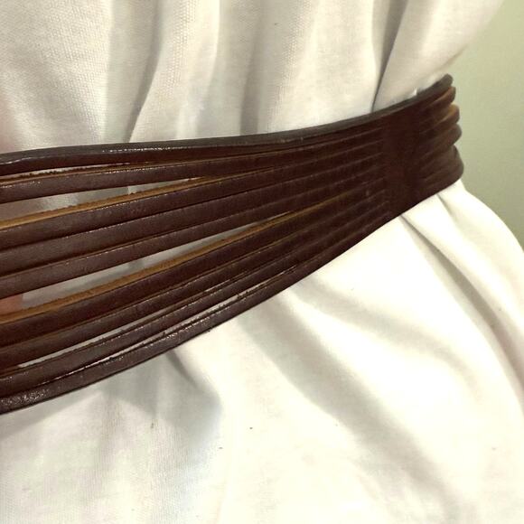 Leather Belt Size 30 Brown Leather - Picture 6 of 10